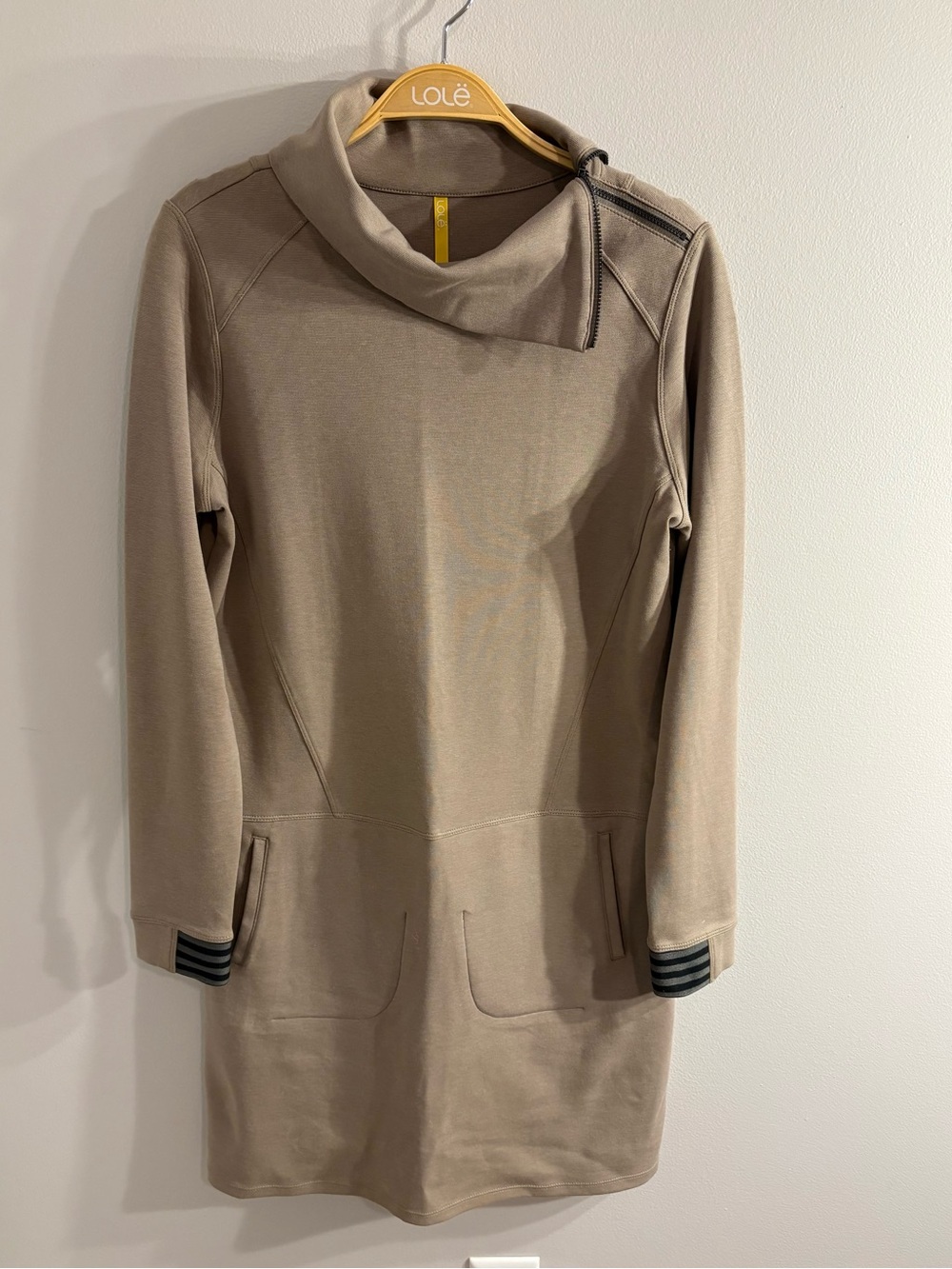 Lole Dress with Asymmetrical Zip Collar